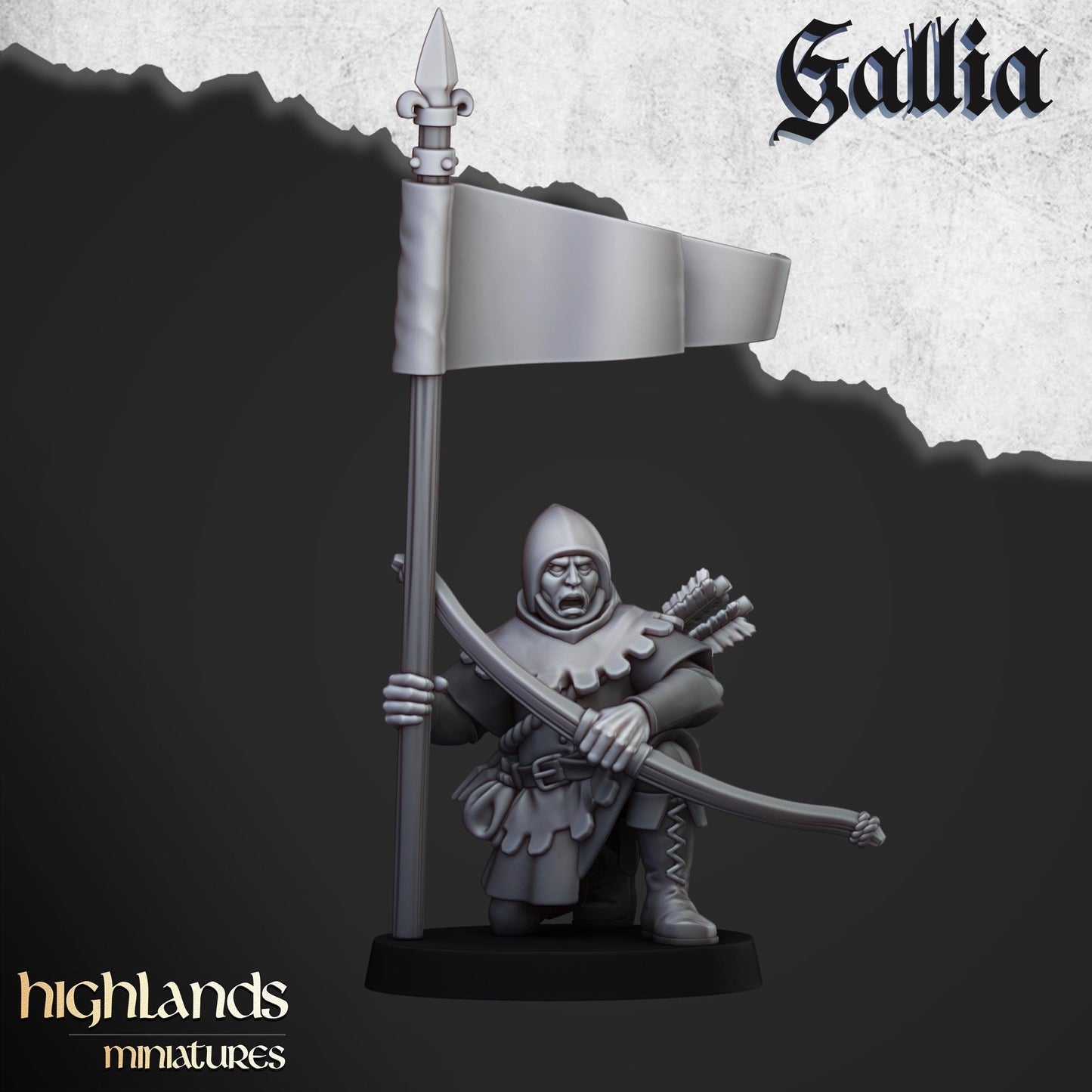 Sherwood Archers | Gallia | Highland Miniatures | 32mm Scale Resin Tabletop RPG Figures for Roleplaying and Wargaming