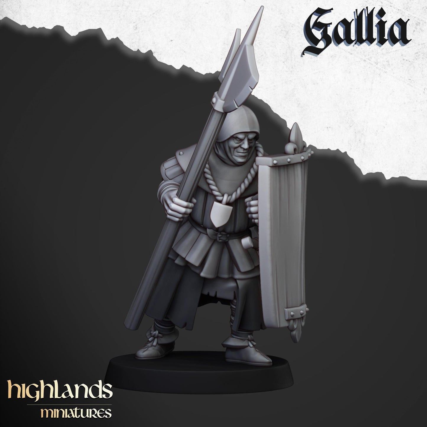 Gallia Men At Arms | Gallia | Highland Miniatures | 32mm Scale Resin Tabletop RPG Figures for Roleplaying and Wargaming