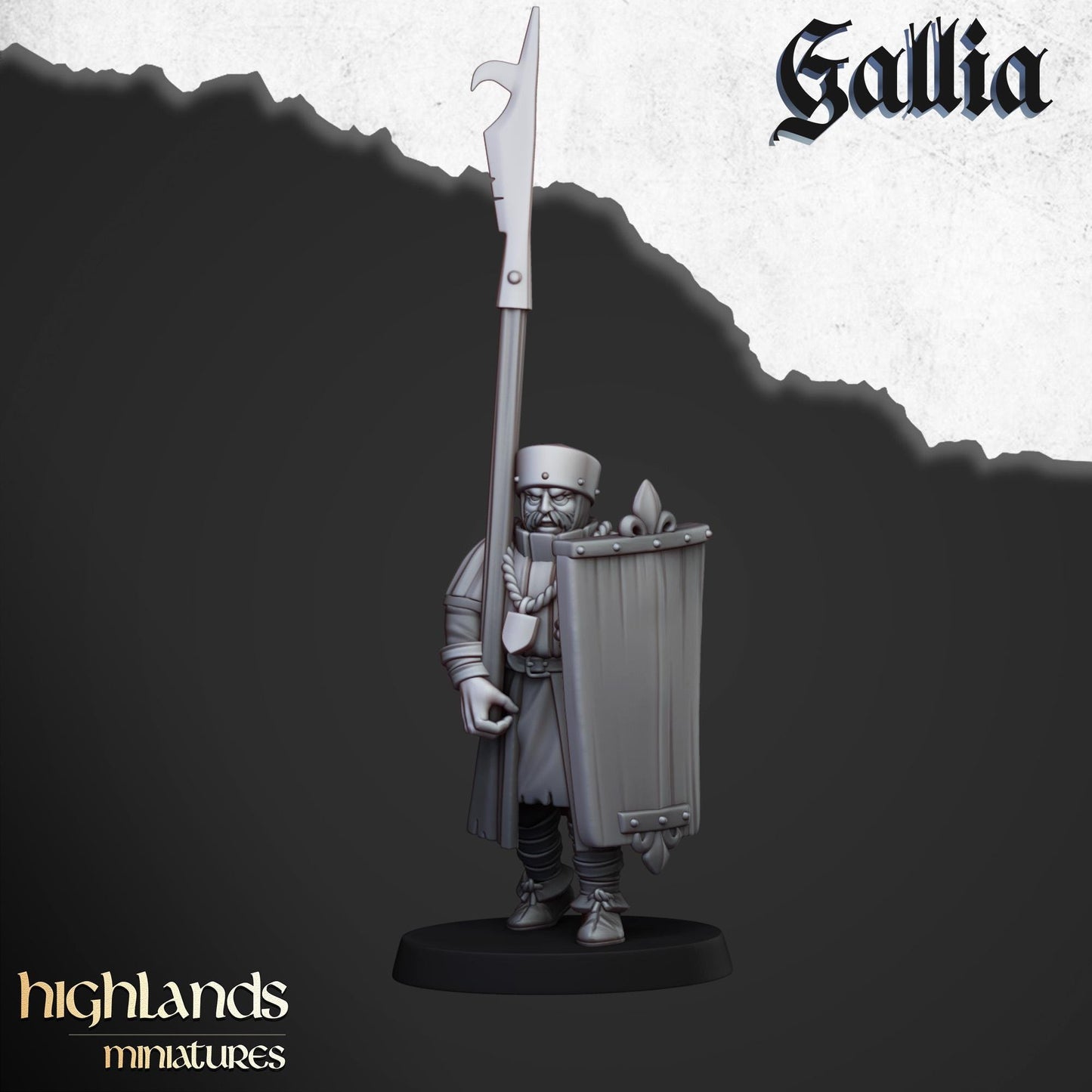 Gallia Men At Arms | Gallia | Highland Miniatures | 32mm Scale Resin Tabletop RPG Figures for Roleplaying and Wargaming