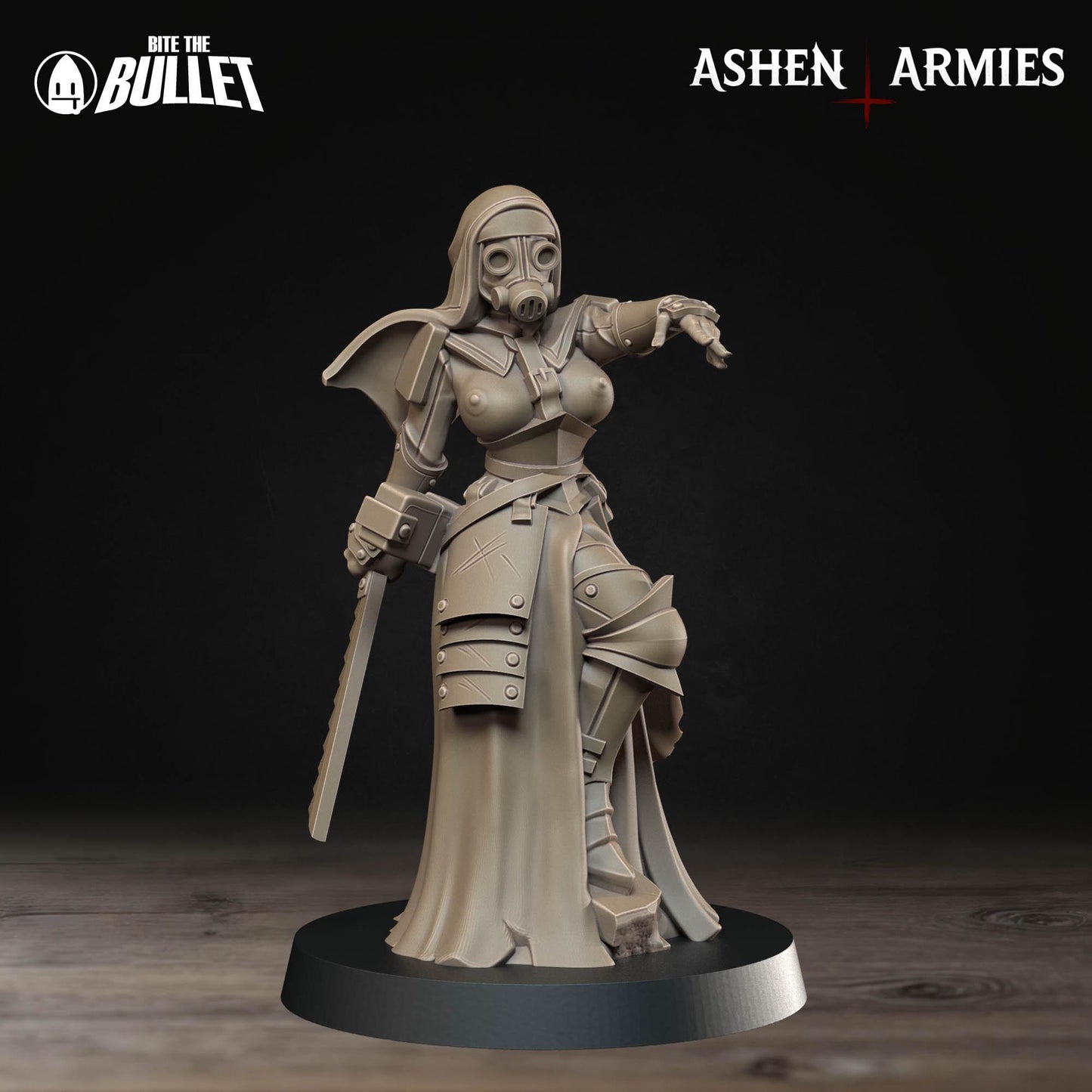 Combat Medic | Bullet Crusade: Sanctified Legion | Bite The Bullet | 35mm Scale | Resin Printed Tabletop RPG Miniature Figures