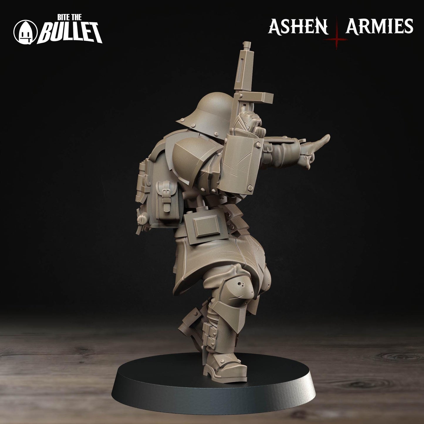 Combat Engineer | Bullet Crusade: Sanctified Legion | Bite The Bullet | 35mm Scale | Resin Printed Tabletop RPG Miniature Figures