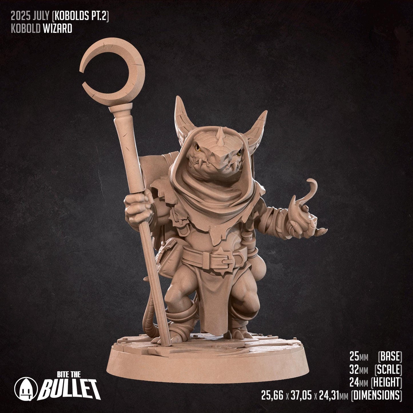 Wizard | Kobolds Pt. 2 | Bite The Bullet | 35mm Scale | Resin Printed Tabletop RPG Miniature Figures