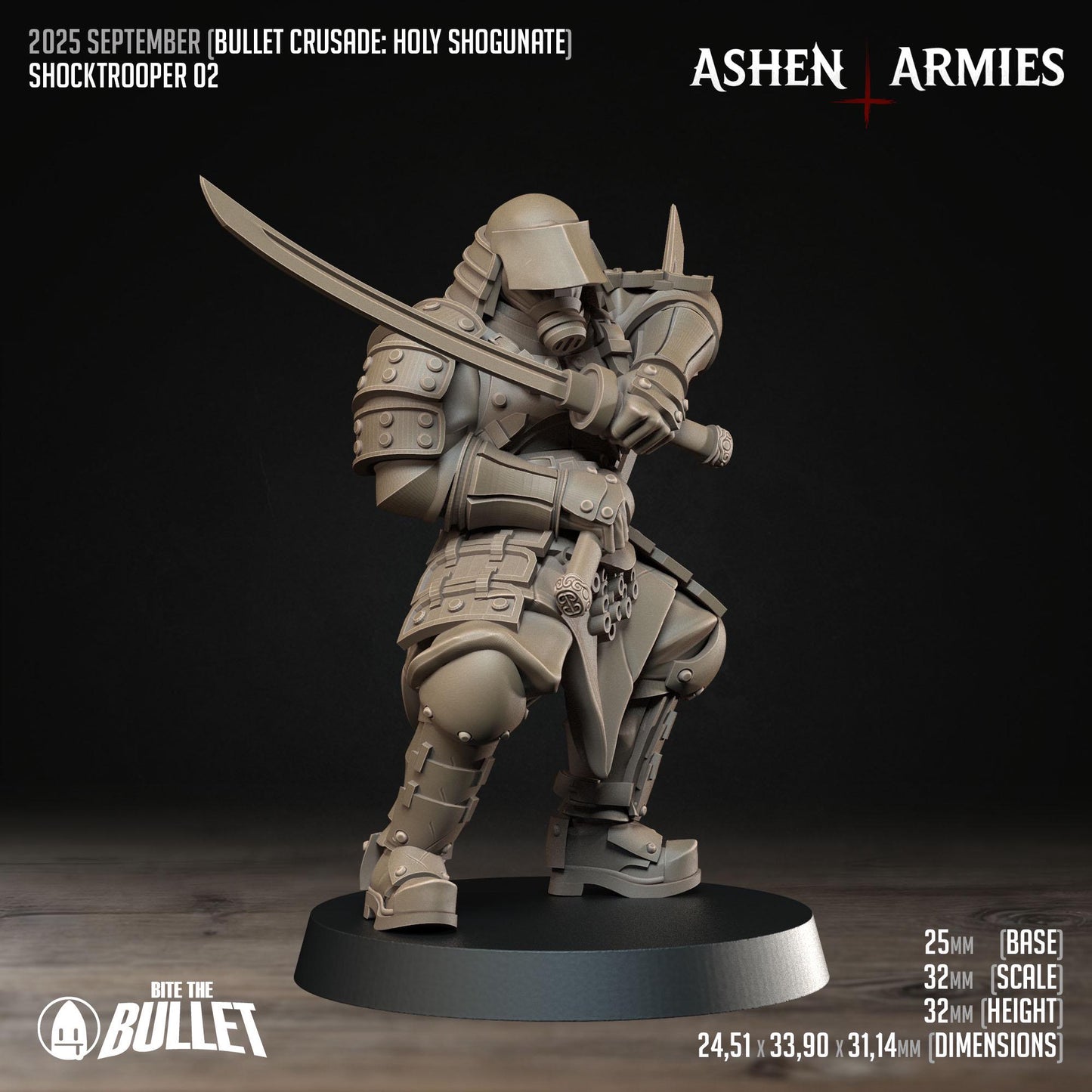 Shocktroopers | Bullet Crusade: Holy Shogunate | Bite The Bullet | 35mm Scale | Resin Printed Tabletop RPG Miniature Figures