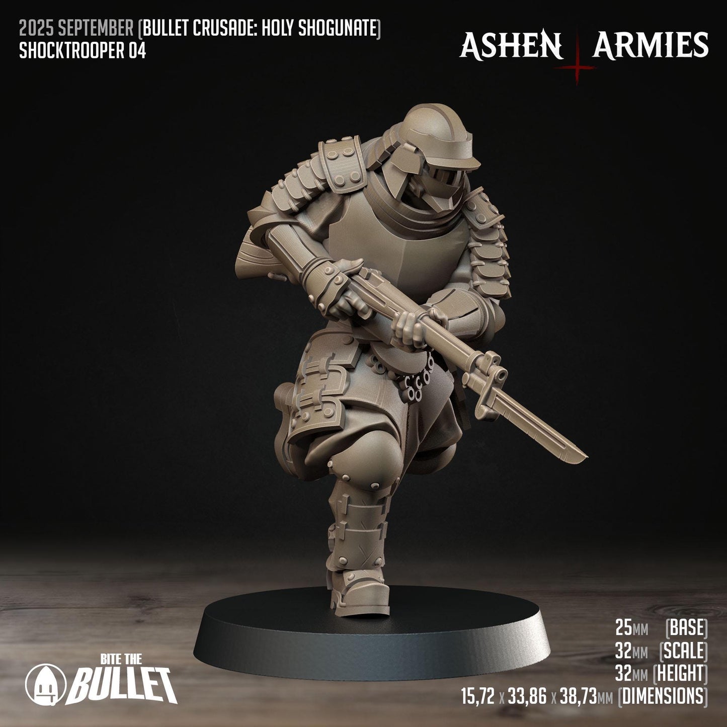 Shocktroopers | Bullet Crusade: Holy Shogunate | Bite The Bullet | 35mm Scale | Resin Printed Tabletop RPG Miniature Figures