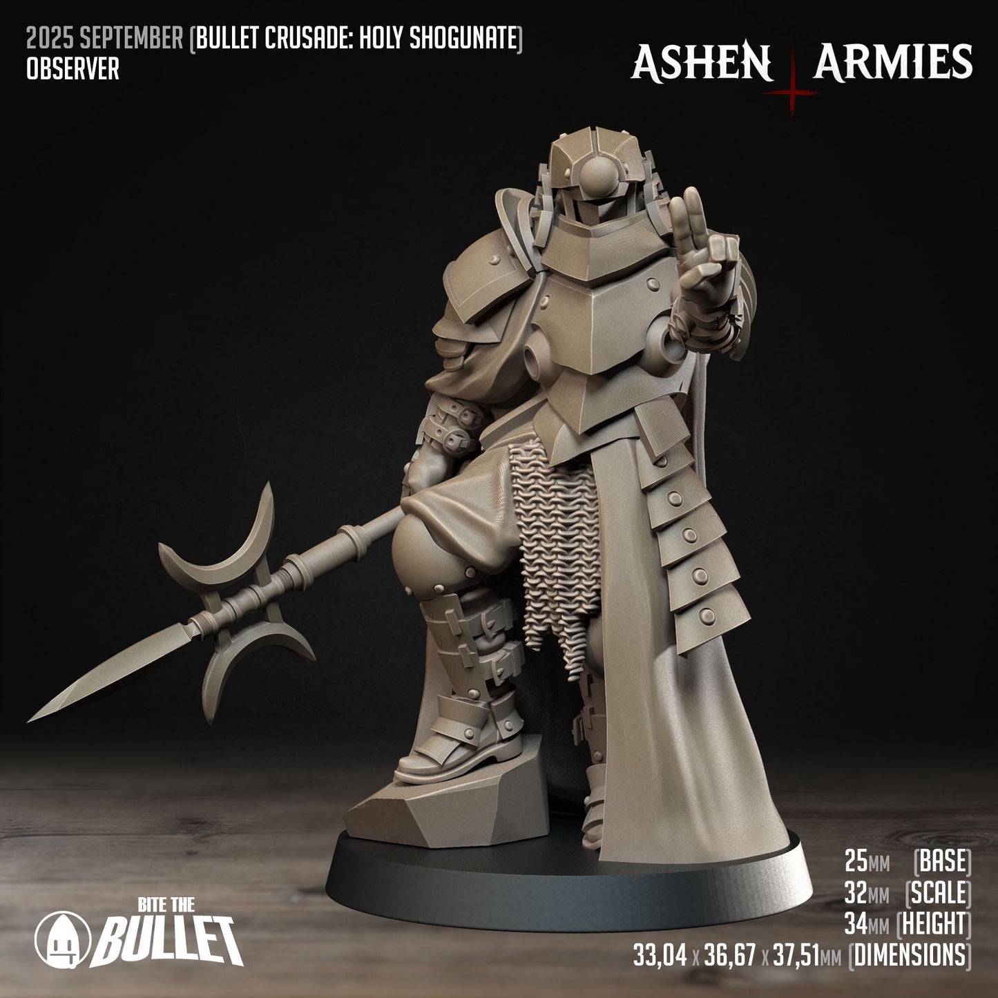 Observer | Bullet Crusade: Holy Shogunate | Bite The Bullet | 35mm Scale | Resin Printed Tabletop RPG Miniature Figures