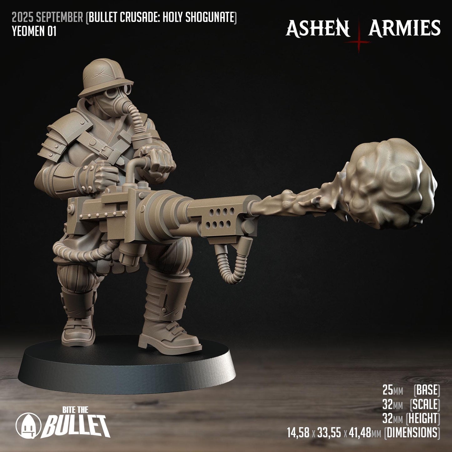 Yeomen | Bullet Crusade: Holy Shogunate | Bite The Bullet | 35mm Scale | Resin Printed Tabletop RPG Miniature Figures