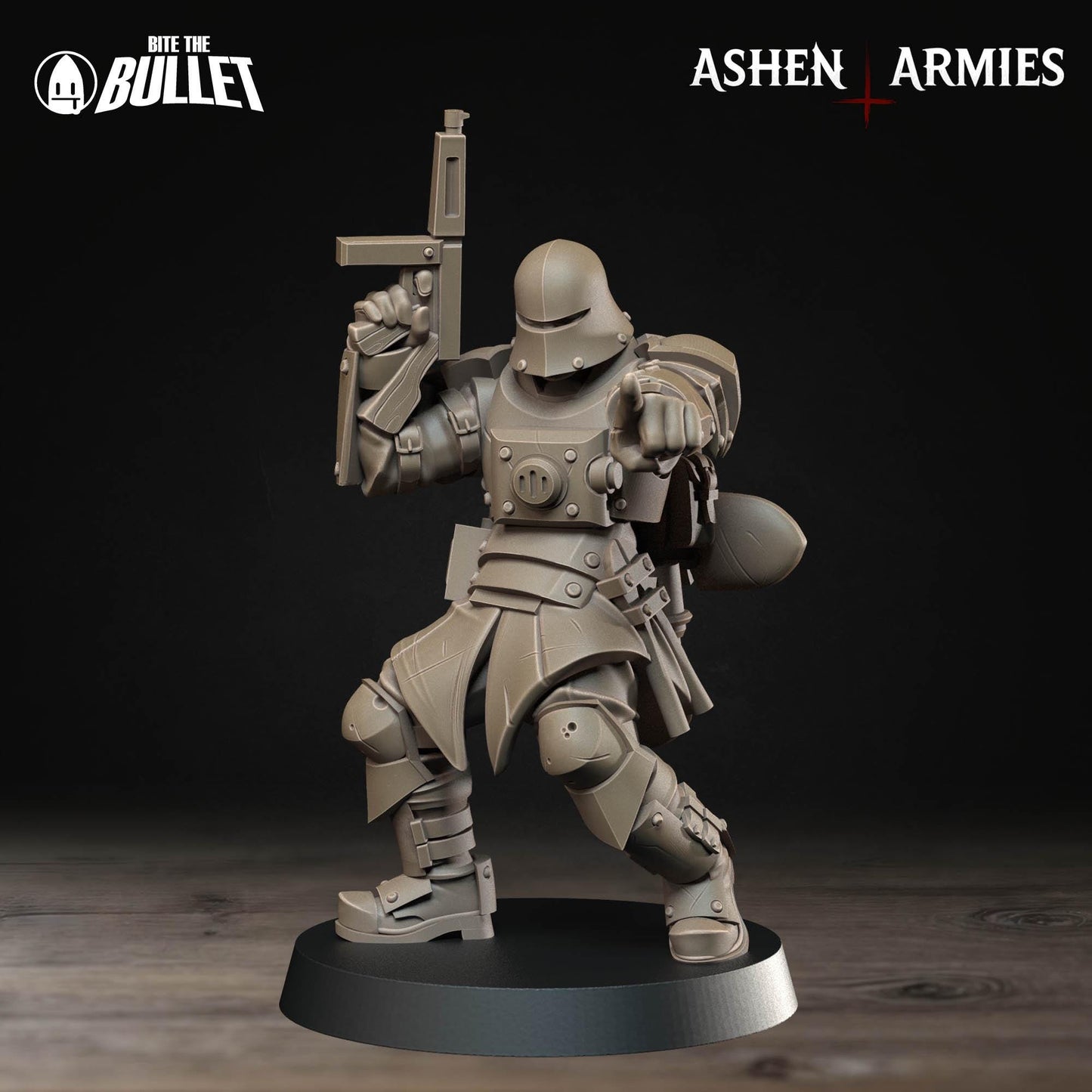 Combat Engineer | Bullet Crusade: Sanctified Legion | Bite The Bullet | 35mm Scale | Resin Printed Tabletop RPG Miniature Figures