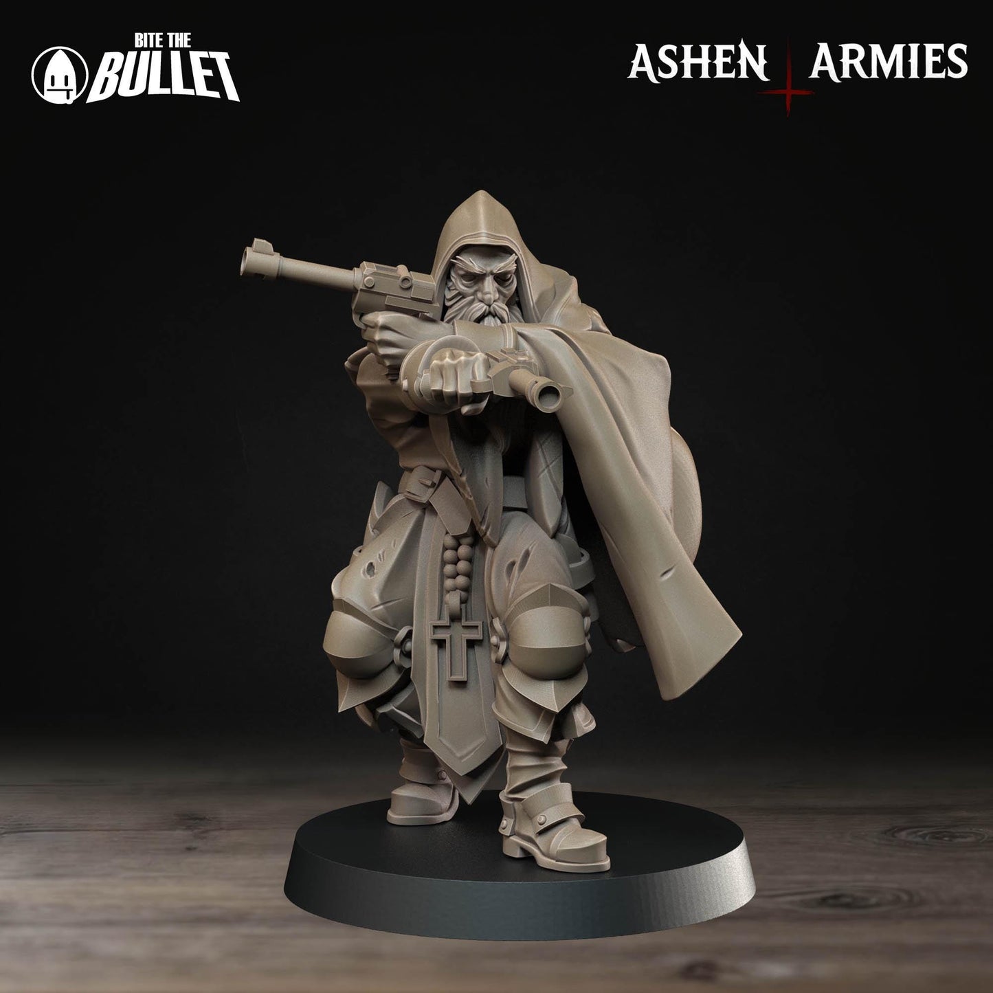 Sniper Priest - Pistols | Bullet Crusade: Sanctified Legion | Bite The Bullet | 35mm Scale | Resin Printed Tabletop RPG Miniature Figures