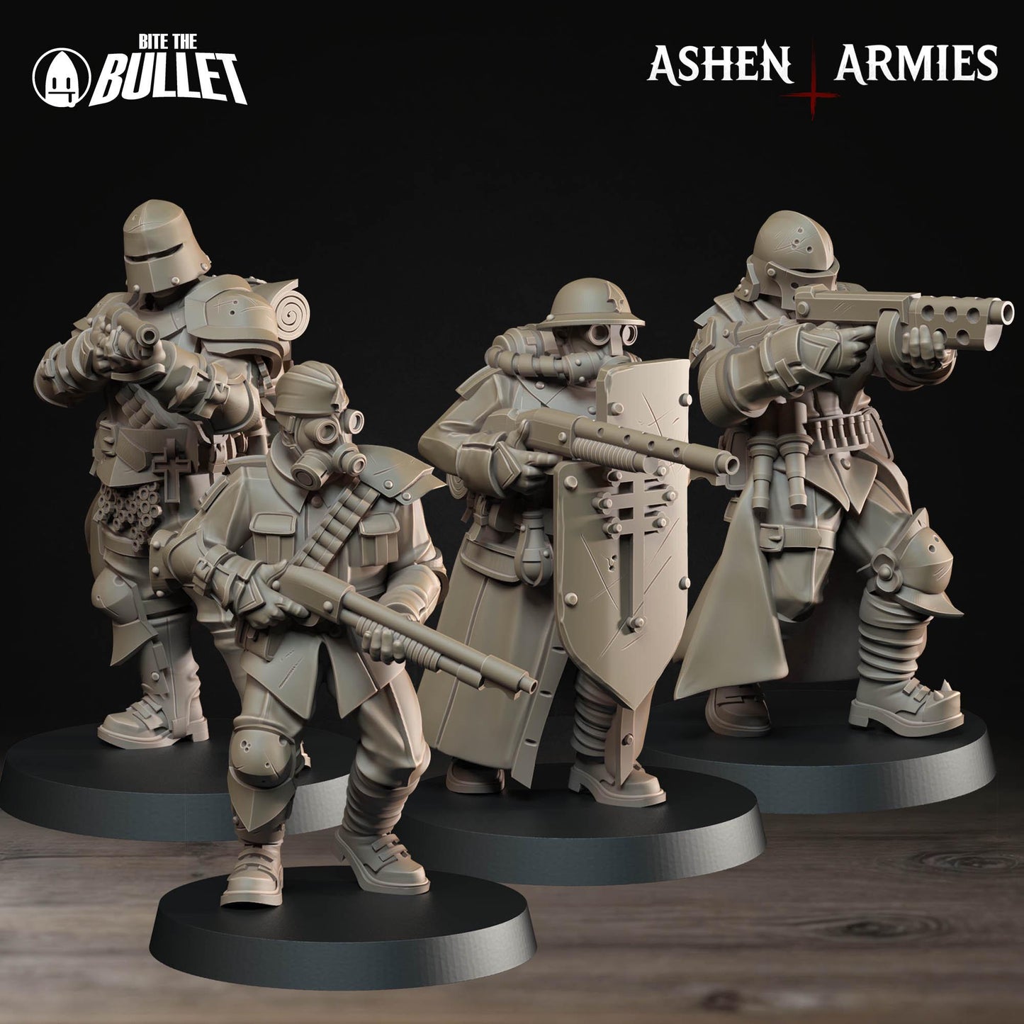 Yeomen | Bullet Crusade: Sanctified Legion | Bite The Bullet | 35mm Scale | Resin Printed Tabletop RPG Miniature Figures