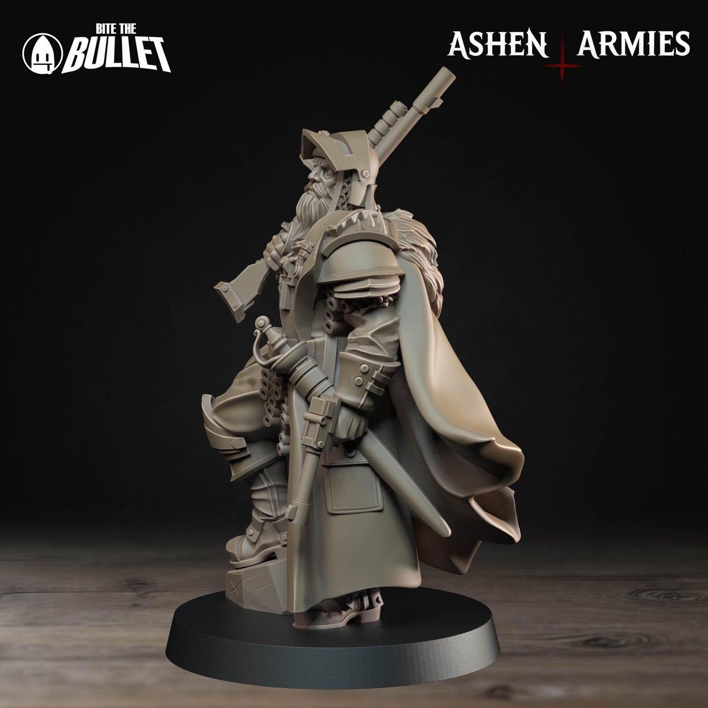 Lieutenant | Bullet Crusade: Sanctified Legion | Bite The Bullet | 35mm Scale | Resin Printed Tabletop RPG Miniature Figures