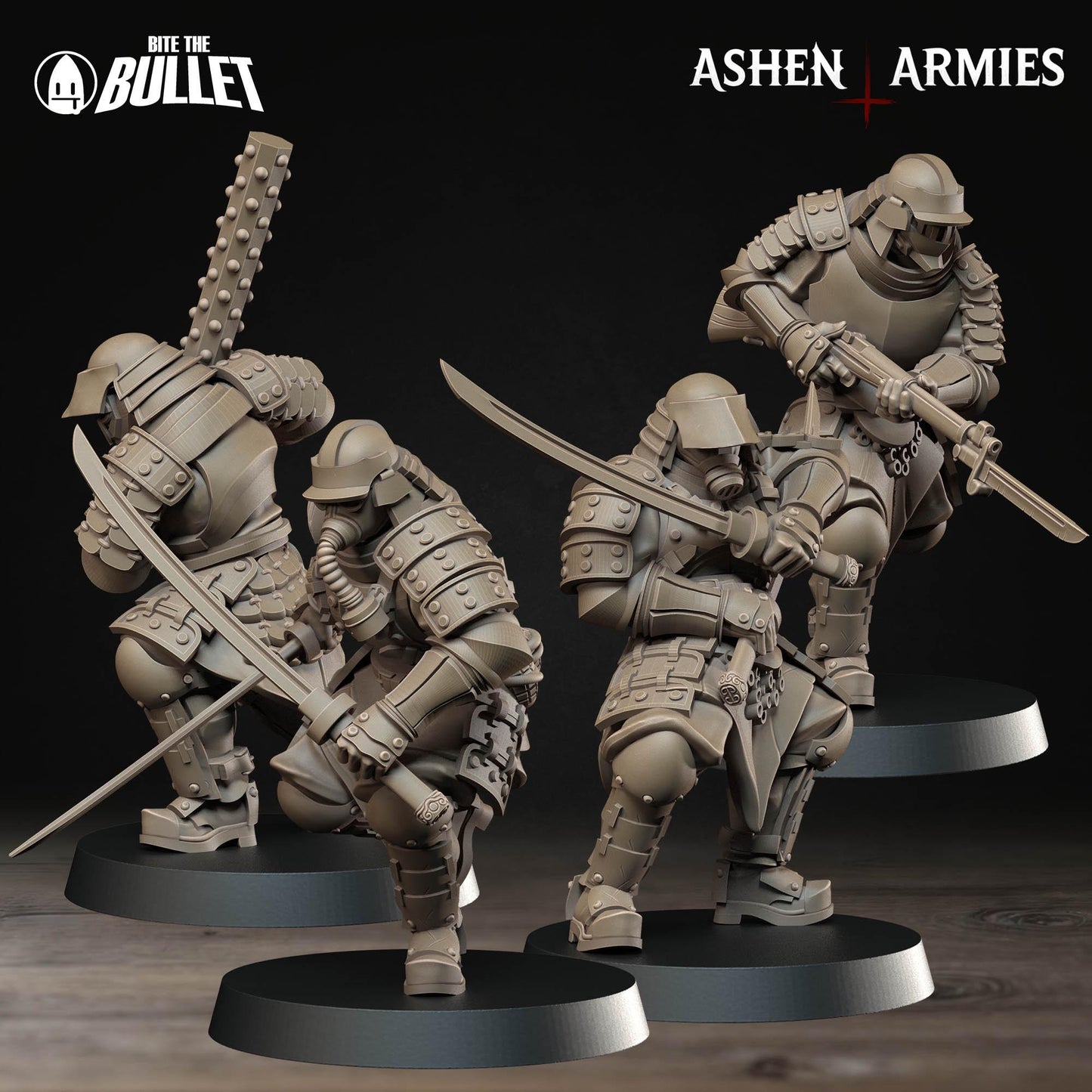 Shocktroopers | Bullet Crusade: Holy Shogunate | Bite The Bullet | 35mm Scale | Resin Printed Tabletop RPG Miniature Figures