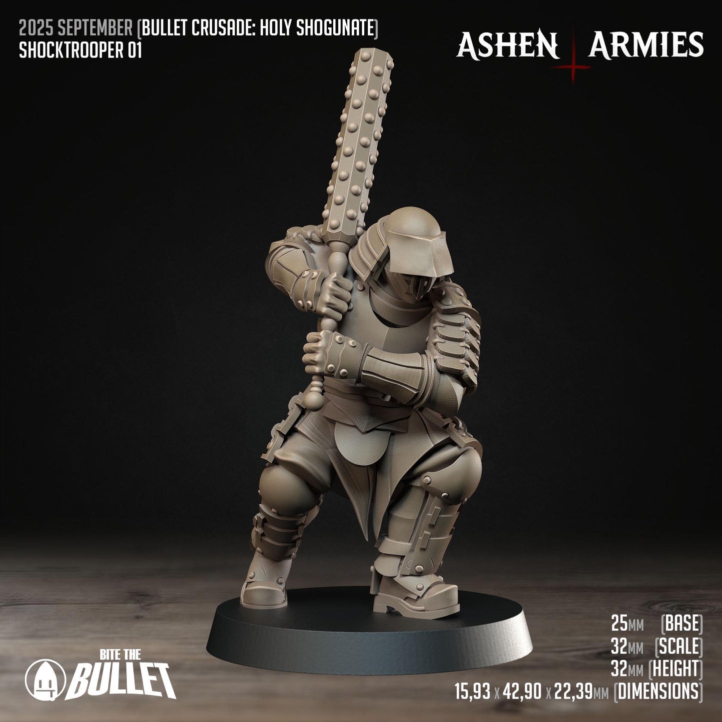 Shocktroopers | Bullet Crusade: Holy Shogunate | Bite The Bullet | 35mm Scale | Resin Printed Tabletop RPG Miniature Figures