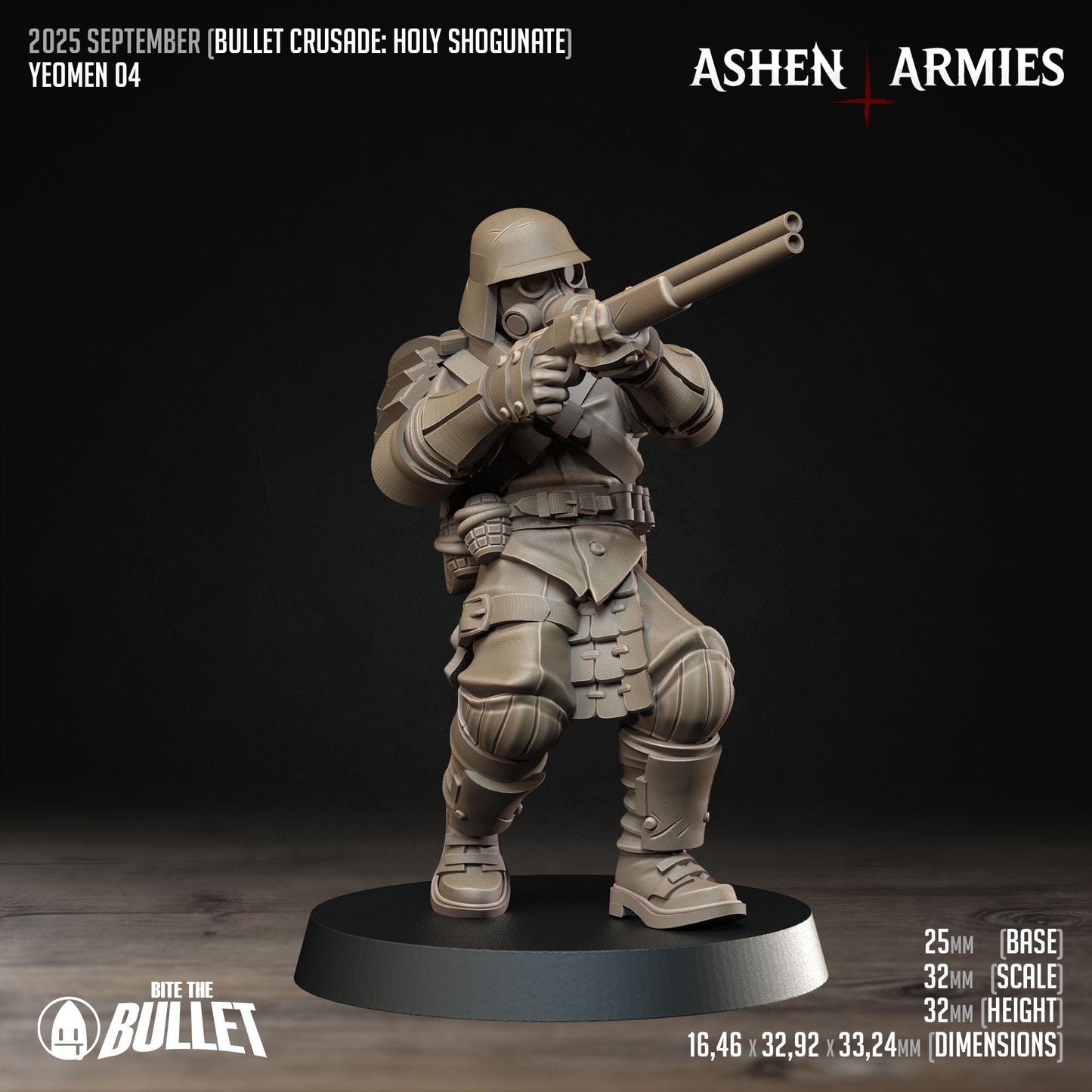 Yeomen | Bullet Crusade: Holy Shogunate | Bite The Bullet | 35mm Scale | Resin Printed Tabletop RPG Miniature Figures