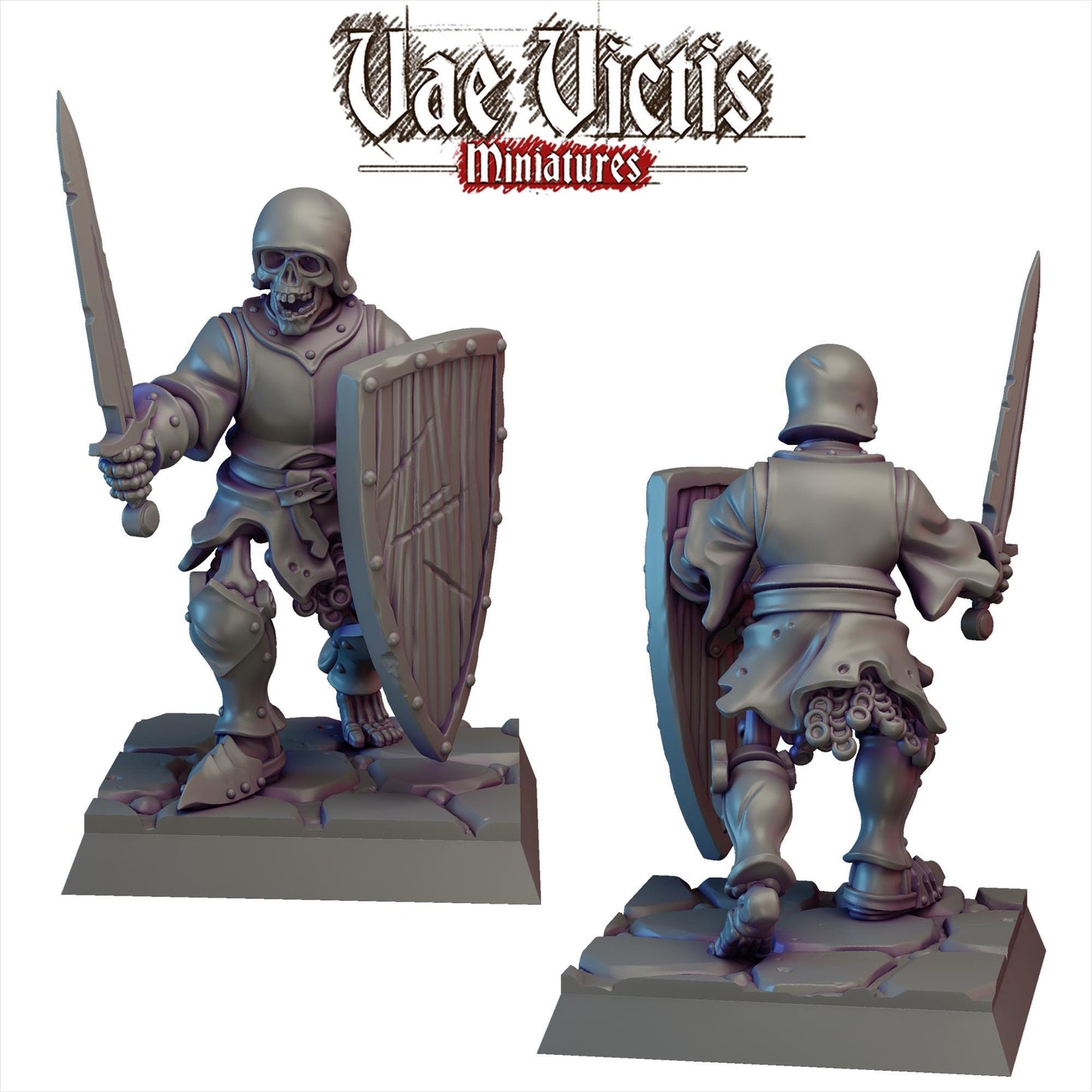 Reanimated Warriors Vol 1 | Vae Victis Miniatures | 32mm Scale Resin Printed Tabletop RPG Figures for Tabletop Roleplaying or Wargaming