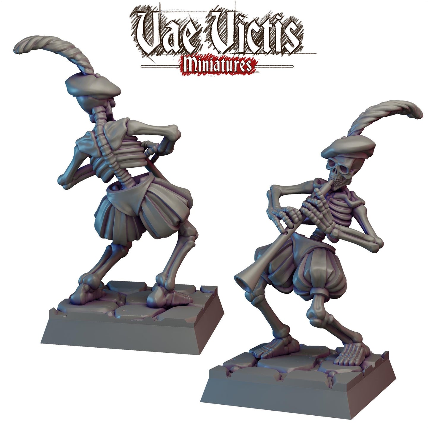 Undead Flute Player | Vae Victis Miniatures | 32mm Scale Resin Printed Tabletop RPG Figures for Tabletop Roleplaying or Wargaming