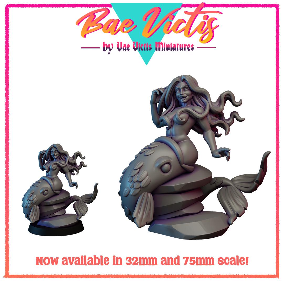 Pretend Mermaid | Bae Victis | Vae Victis Miniatures | 32mm Scale Resin Printed Tabletop RPG Figures for Tabletop RPG's or Wargaming