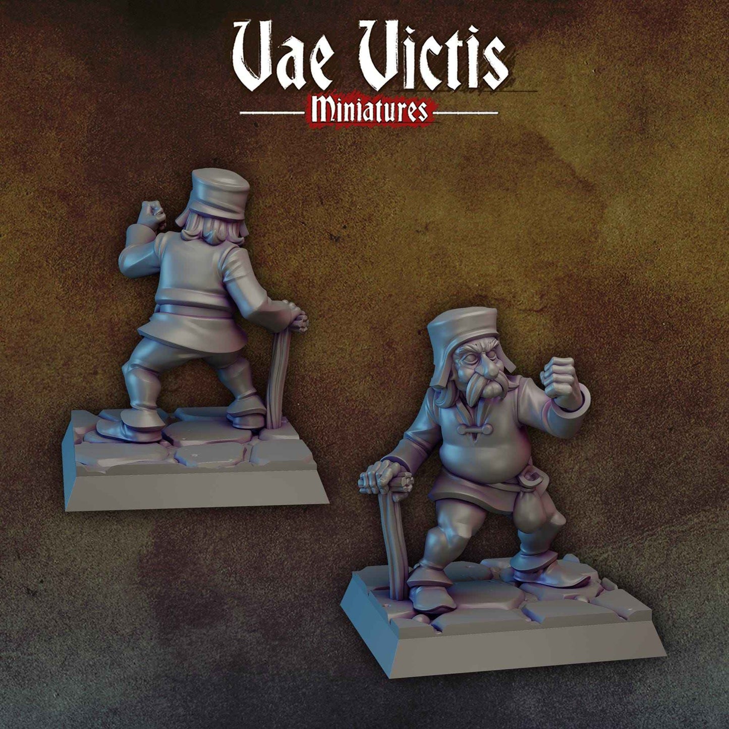 Angry Grandpa | Vae Victis Miniatures | 32mm Scale Resin Printed Tabletop RPG Figures for Tabletop Roleplaying or Wargaming
