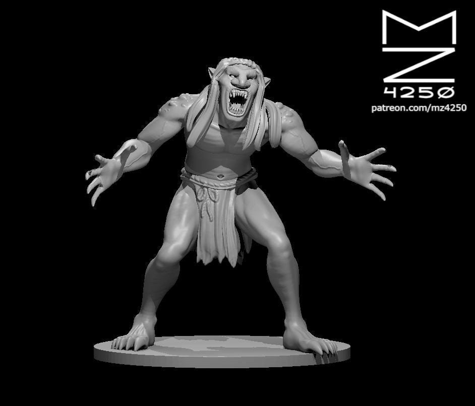 Troll | MZ4250 | 28mm | Resin | Tabletop | Miniatures | TTRPG | DND | 5E