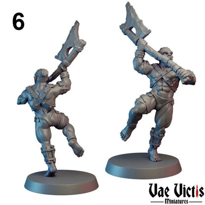 Orc Soldier Set (6 Minis) | Vae Victis Miniatures | Axes | Sword | Shield | Resin | Tabletop | Miniatures | TTRPG | DND | 5E