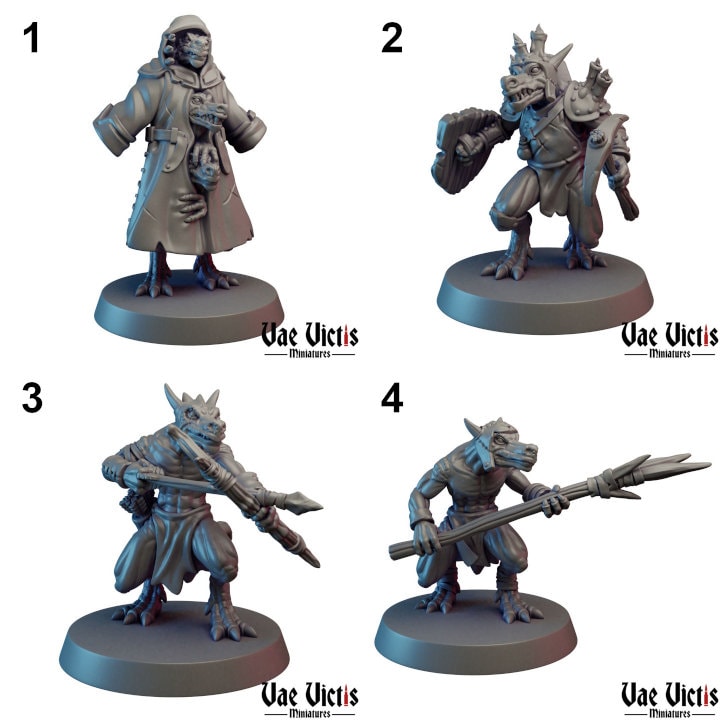 Kobold Set | Vae Victis Miniatures | 32mm Scale | Resin Printed Tabletop RPG Figures | DND | 5E