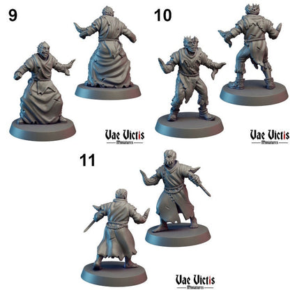 Cultist Set (11 Minis) | Vae Victis Miniatures | Archer | Spear | Resin | Tabletop | Miniatures | TTRPG | DND | 5E