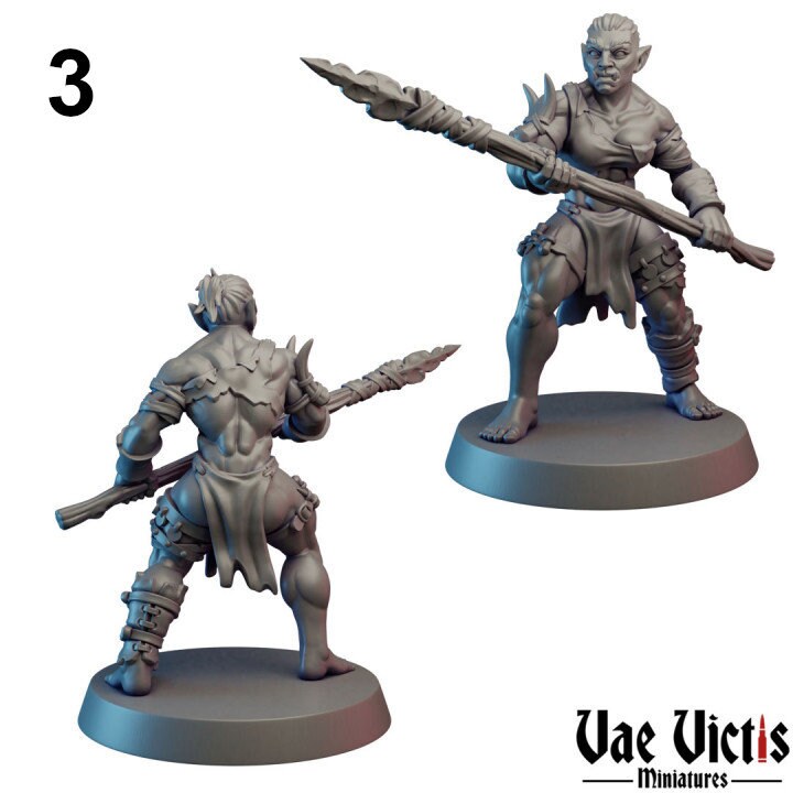 Orc Soldier Set (6 Minis) | Vae Victis Miniatures | Axes | Sword | Shield | Resin | Tabletop | Miniatures | TTRPG | DND | 5E
