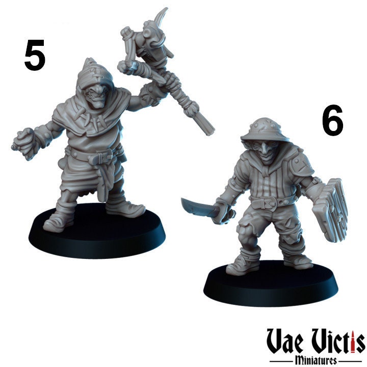 Goblin Soldier Set (6 Minis) | Vae Victis Miniatures | Archer | Spear | Resin | Tabletop | Miniatures | TTRPG | DND | 5E