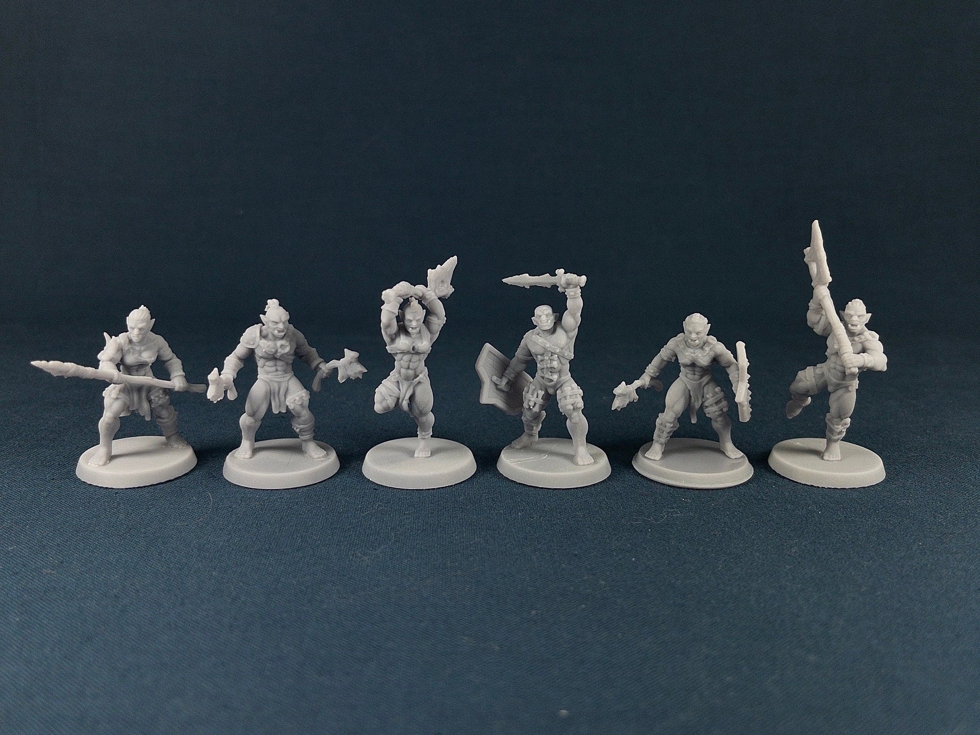 Orc Soldier Set (6 Minis) | Vae Victis Miniatures | Axes | Sword | Shield | Resin | Tabletop | Miniatures | TTRPG | DND | 5E