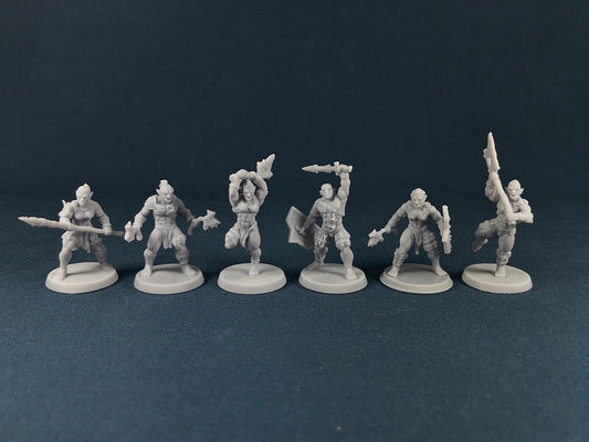 Orc Soldier Set (6 Minis) | Vae Victis Miniatures | Axes | Sword | Shield | Resin | Tabletop | Miniatures | TTRPG | DND | 5E