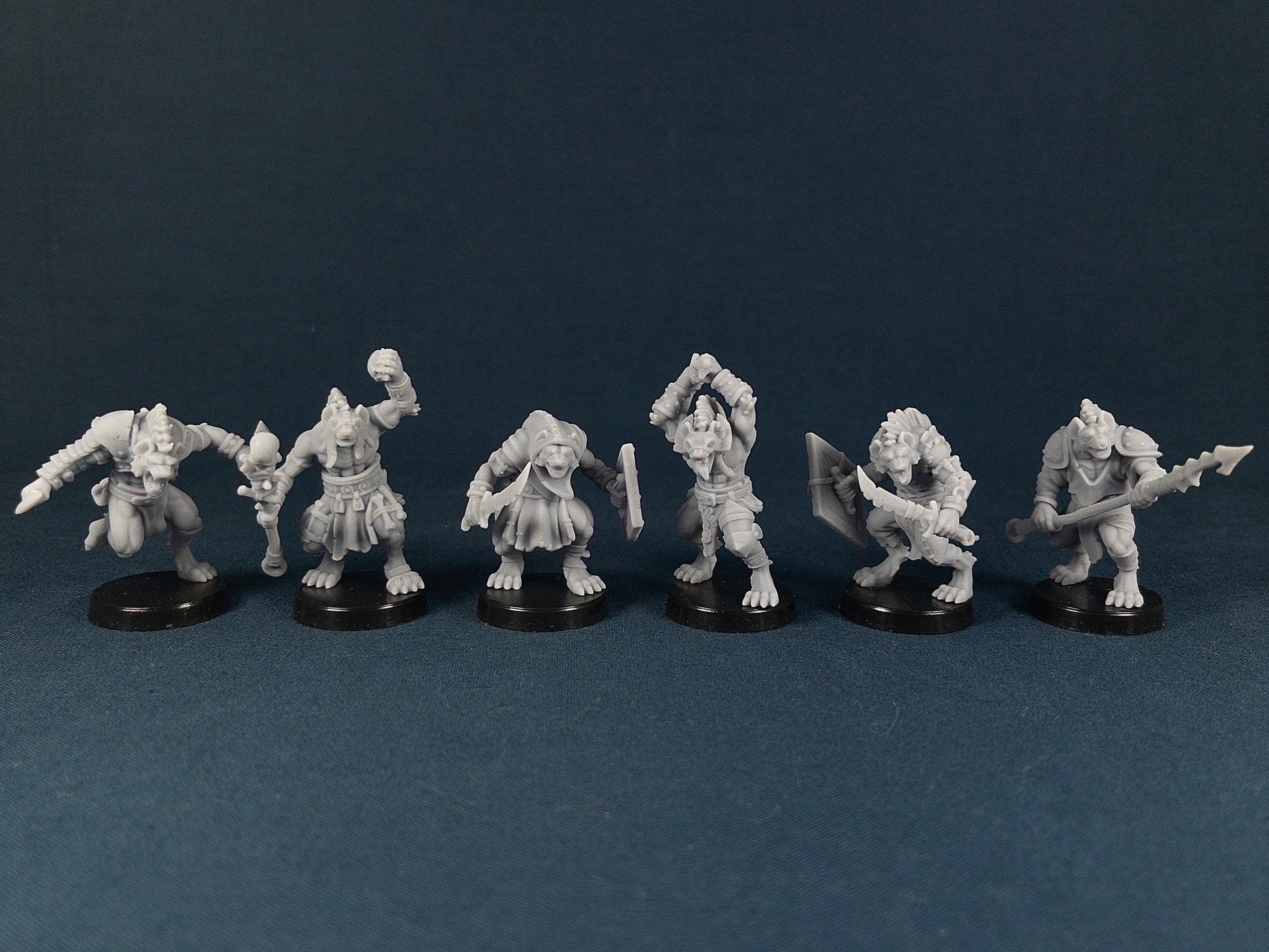 Gnoll Set (6 Minis) | Vae Victis Miniatures | Fighter | Spear | Caster | Resin | Tabletop | Miniatures | TTRPG | DND | 5E