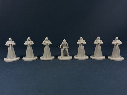 Cultist Set (7 Minis) | MZ4250 | Miniatures | 28mm Scale | Fanatic | Resin Printed Tabletop RPG Figures | DND | 5E