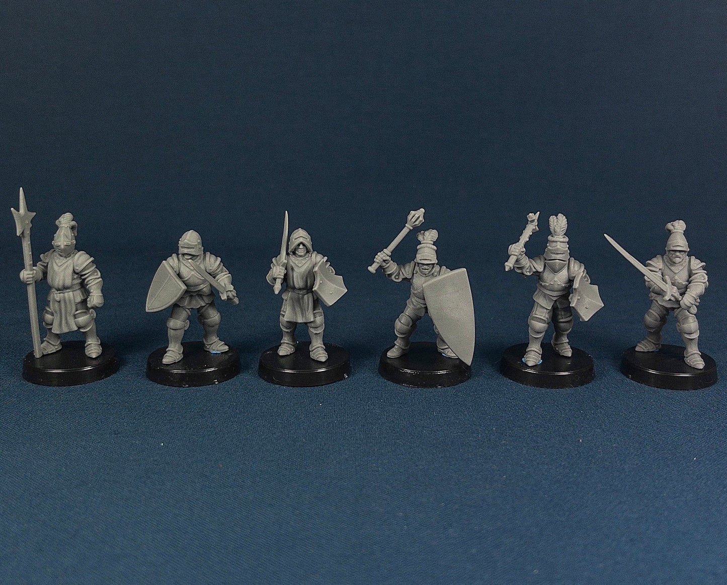 Knight Set (6 Minis) | Vae Victis Miniatures | Armor | Spear | Sword | Resin | Tabletop | Miniatures | TTRPG | DND | 5E