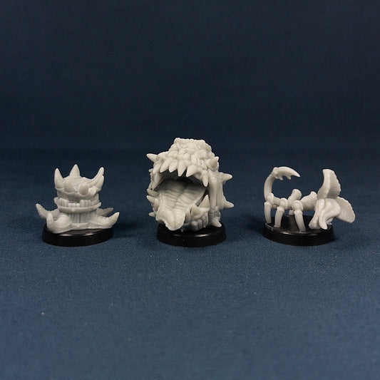 Mimic Set (3 Minis) | Vae Victis Miniatures | Barrel | Bucket | Broom | Mop | Resin | Tabletop | Miniatures | TTRPG | DND | 5E