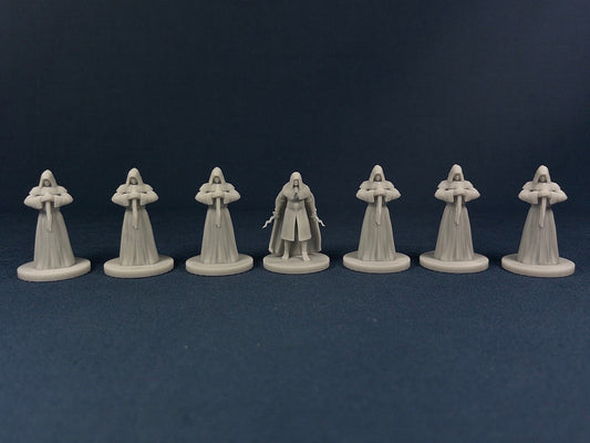 Cultist Set (7 Minis) | MZ4250 | Miniatures | 28mm Scale | Fanatic | Resin Printed Tabletop RPG Figures | DND | 5E