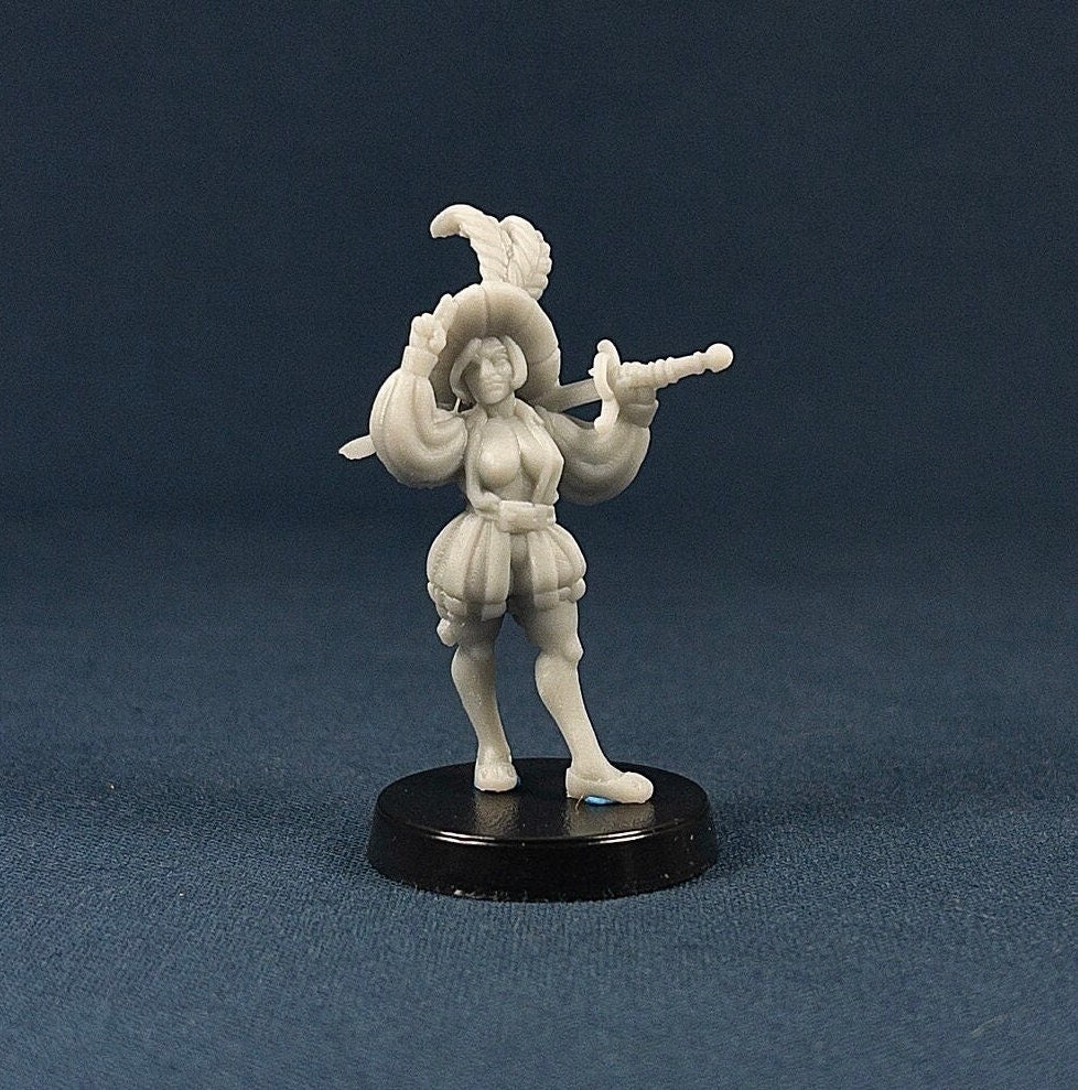 Landsknecht Girl | Vae Victis Miniatures | Bae Victis | Mercenary | NPC | Resin | Tabletop | Miniatures | TTRPG | DND | 5E