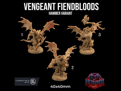 Vengeant Fiendbloods | Dragon Trappers Lodge | Fiends of Incandriox | 32mm | Resin | Tabletop | Miniatures | TTRPG | DND | 5E | OPR