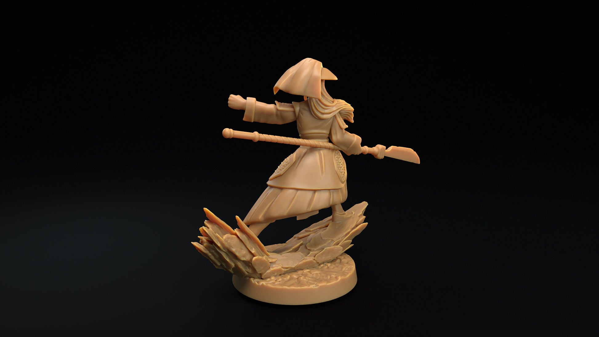 Spiritfolk Monk | Dragon Trappers Lodge | Mini | One Page Rules | 32mm | Resin | Tabletop | Miniatures | TTRPG | DND | 5E | OPR