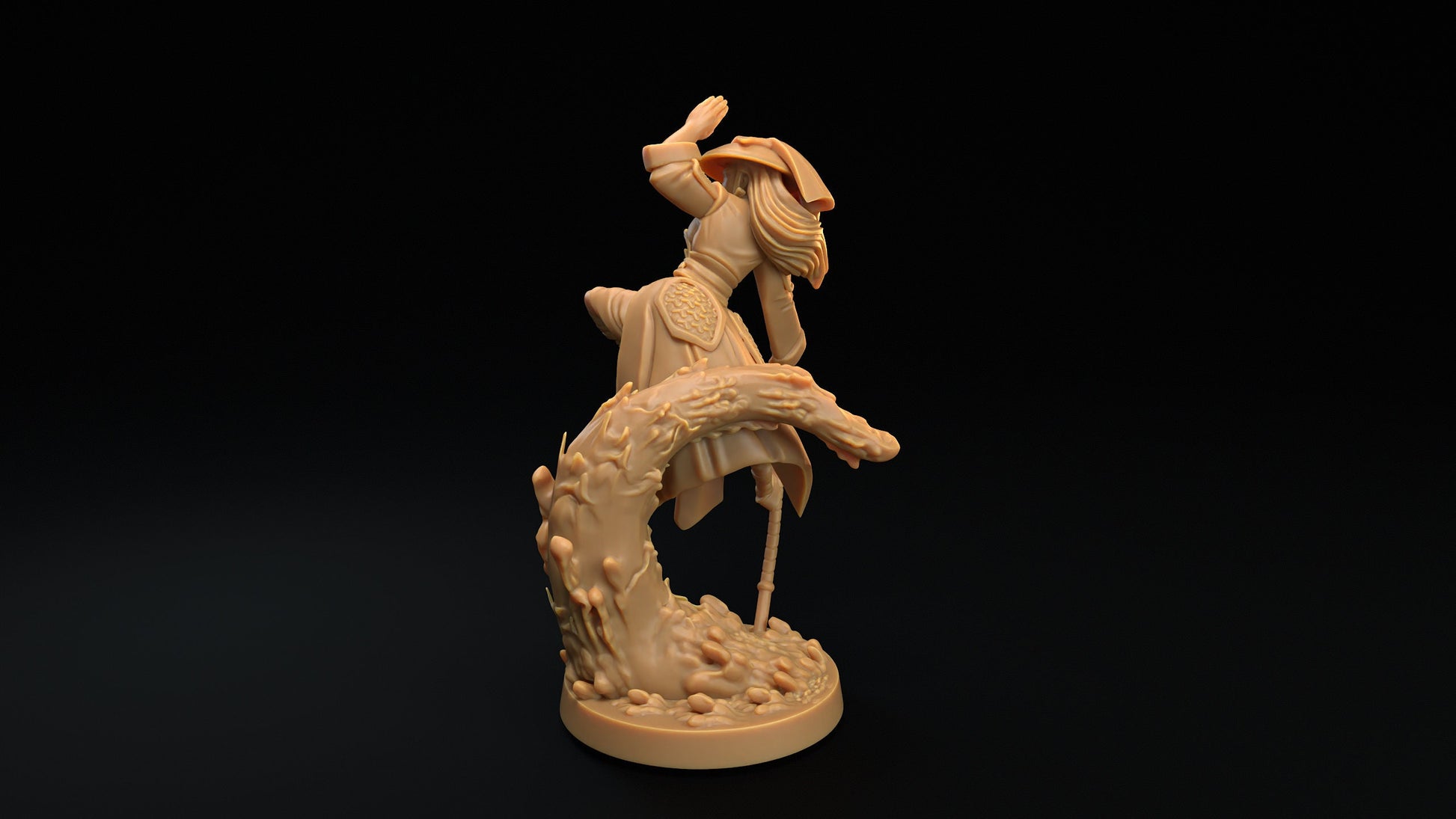 Spiritfolk Monk | Dragon Trappers Lodge | Mini | One Page Rules | 32mm | Resin | Tabletop | Miniatures | TTRPG | DND | 5E | OPR