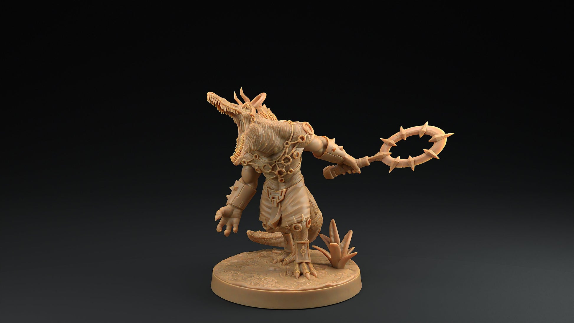 Spino Saurians | Dragon Trappers Lodge | Mini | One Page Rules | 32mm | Resin | Tabletop | Miniatures | TTRPG | DND | 5E | OPR | Dinosaur