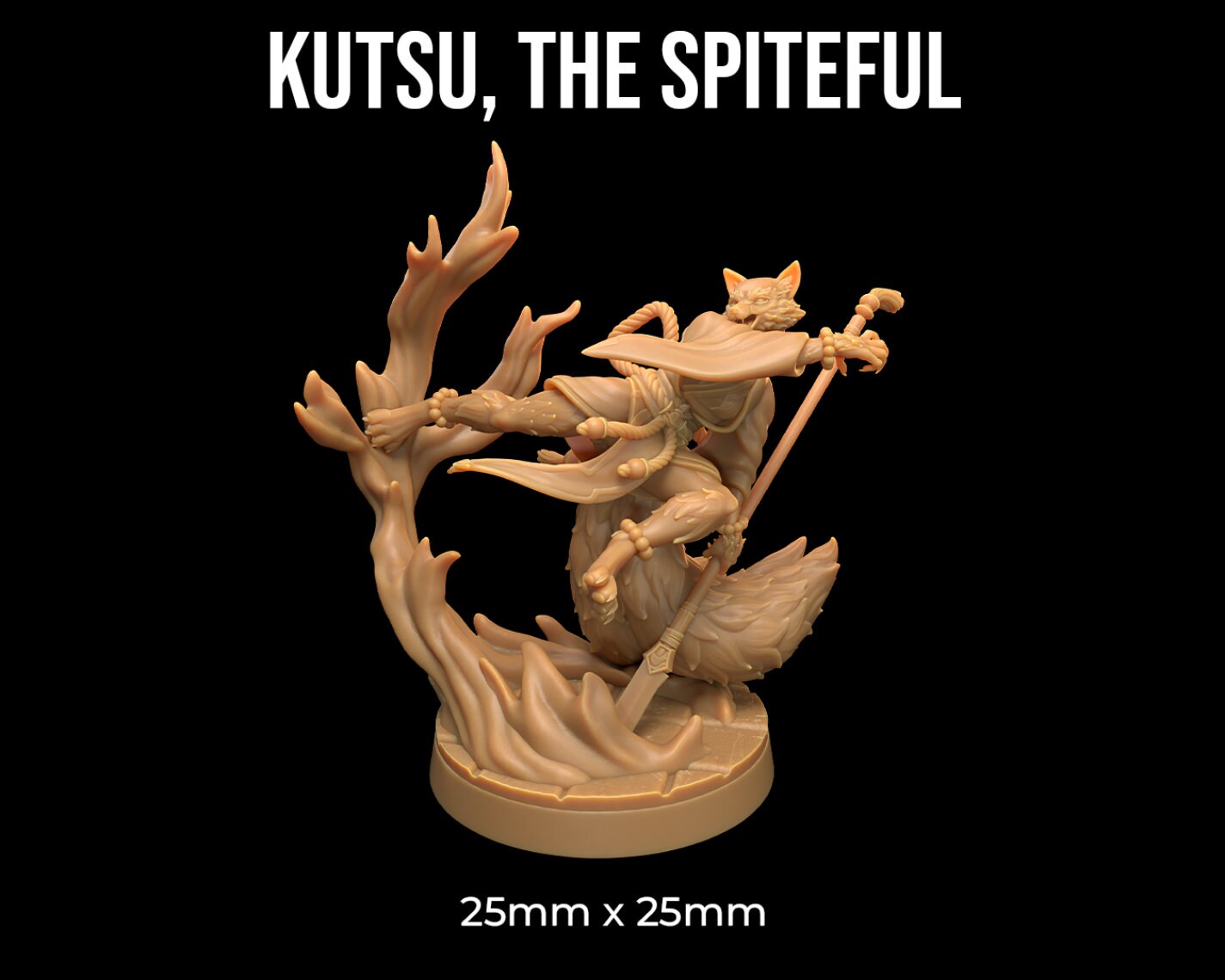 Kutsu, The Spiteful | Dragon Trappers Lodge | Mini | One Page Rules | 32mm | Resin | Tabletop | Miniatures | TTRPG | DND | 5E | OPR