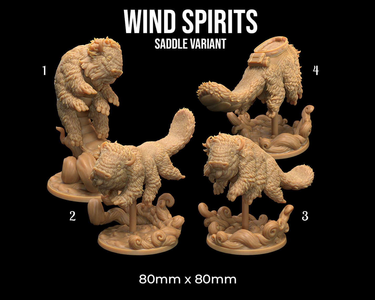 Wind Spirit | Dragon Trappers Lodge | Mini | One Page Rules | 32mm | Resin | Tabletop | Miniatures | TTRPG | DND | 5E | OPR