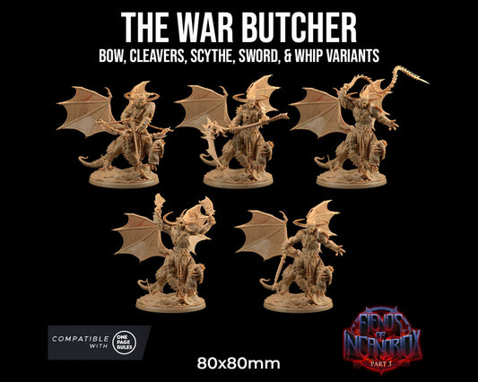The War Butcher | Dragon Trappers Lodge | Fiends of Incandriox | 32mm | Resin | Tabletop | Miniatures | TTRPG | DND | 5E | OPR