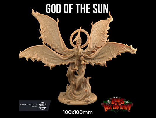 God of the Sun | Dragon Trappers Lodge | Mini | One Page Rules | 32mm | Resin | Tabletop | Miniatures | TTRPG | DND | 5E | OPR | Dinosaur