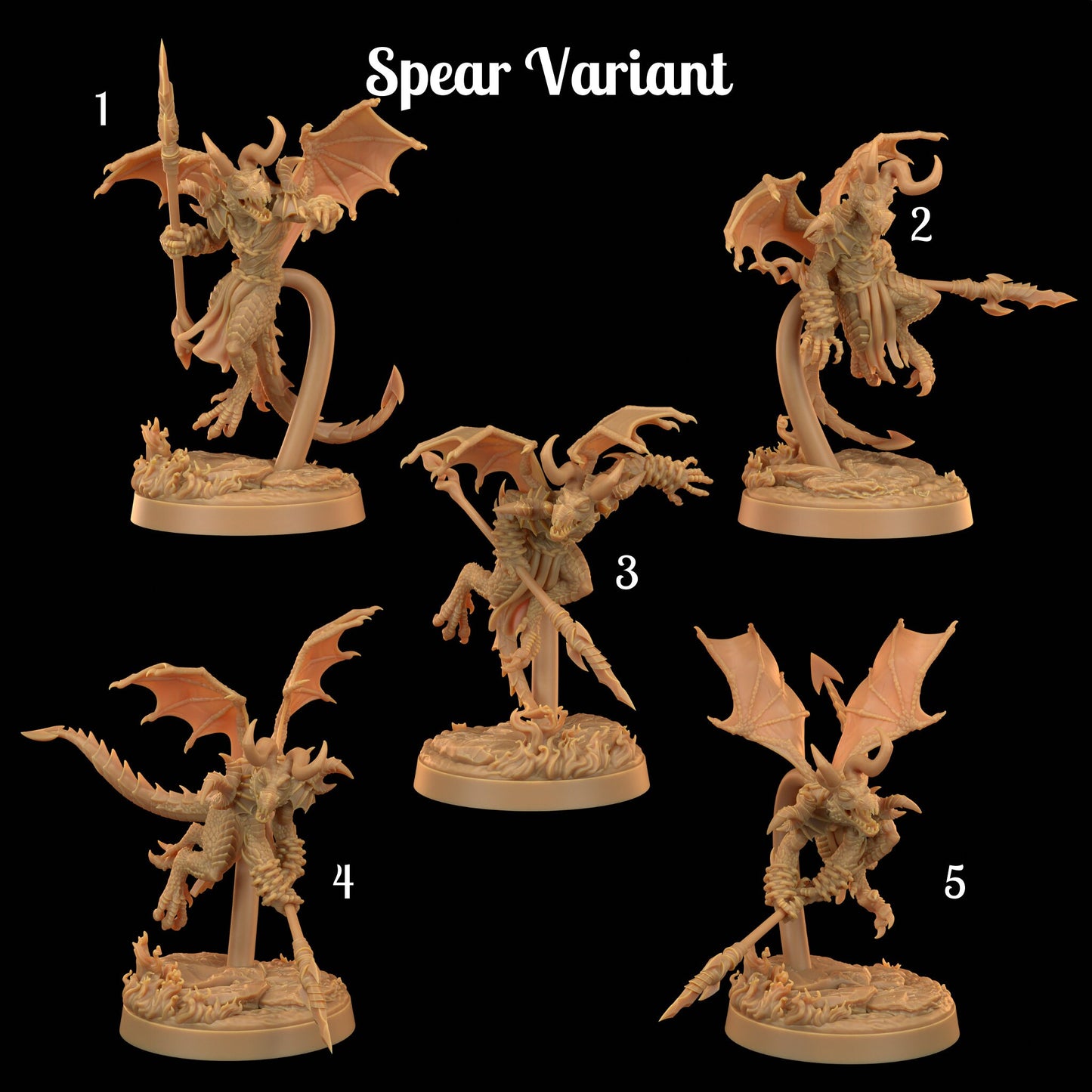 Fiendish Kobolds | Dragon Trappers Lodge | Fiends of Incandriox | 32mm | Resin | Tabletop | Miniatures | TTRPG | DND | 5E | OPR