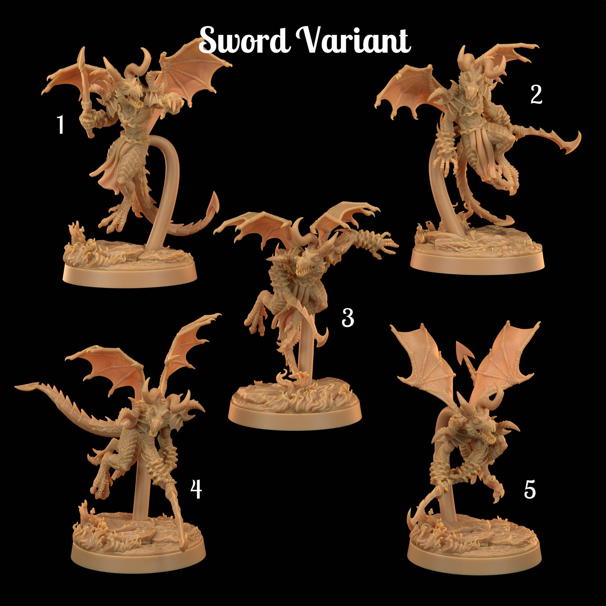 Fiendish Kobolds | Dragon Trappers Lodge | Fiends of Incandriox | 32mm | Resin | Tabletop | Miniatures | TTRPG | DND | 5E | OPR