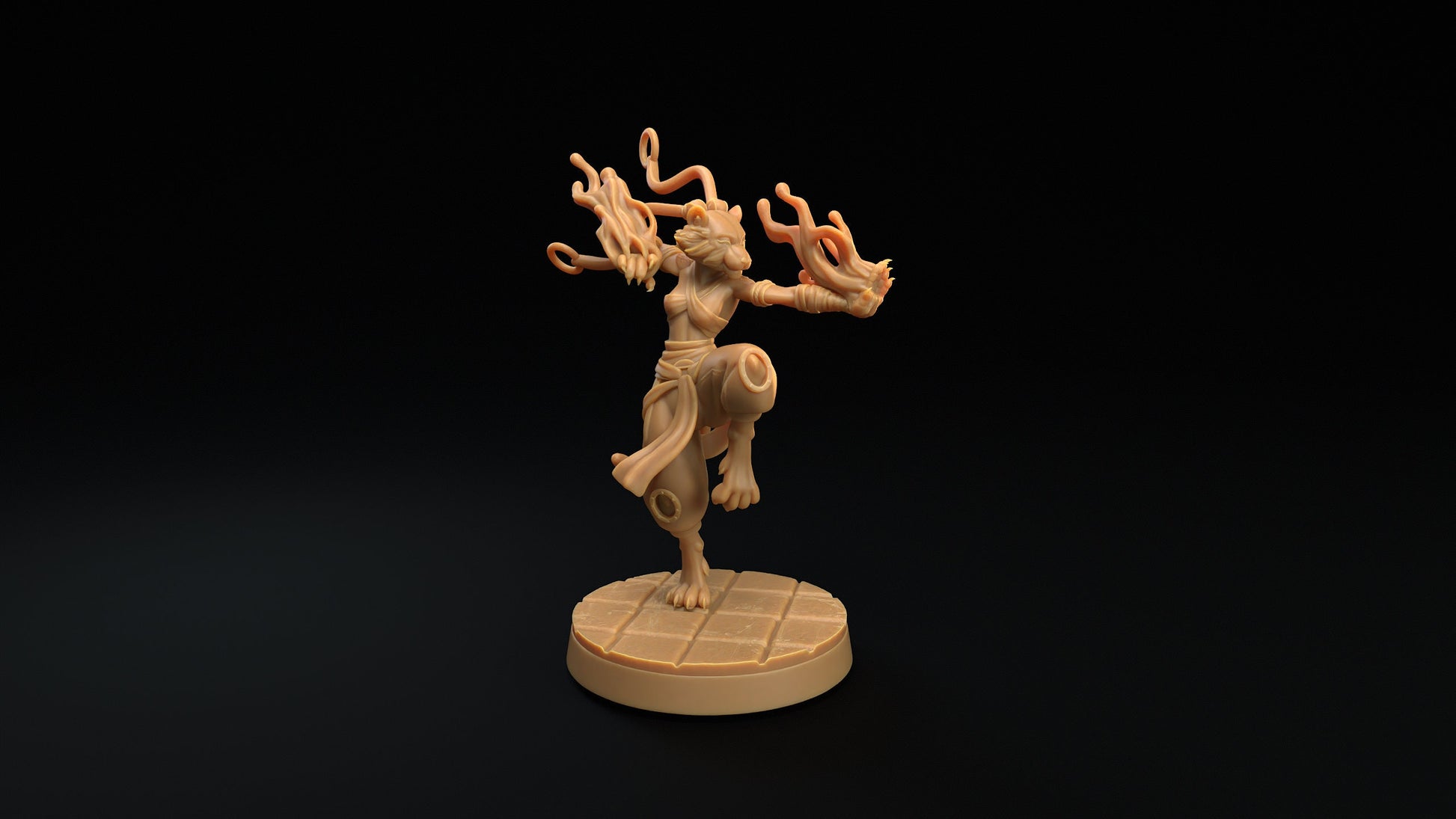 Felis Monk | Dragon Trappers Lodge | Mini | One Page Rules | 32mm | Resin | Tabletop | Miniatures | TTRPG | DND | 5E | OPR