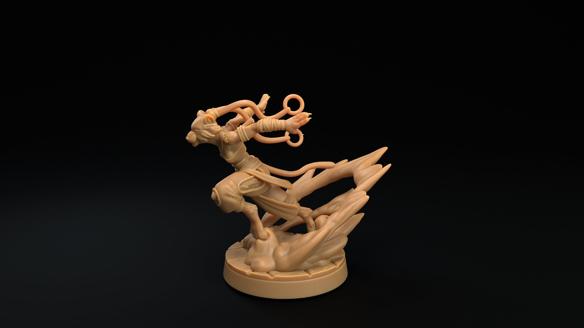 Felis Monk | Dragon Trappers Lodge | Mini | One Page Rules | 32mm | Resin | Tabletop | Miniatures | TTRPG | DND | 5E | OPR