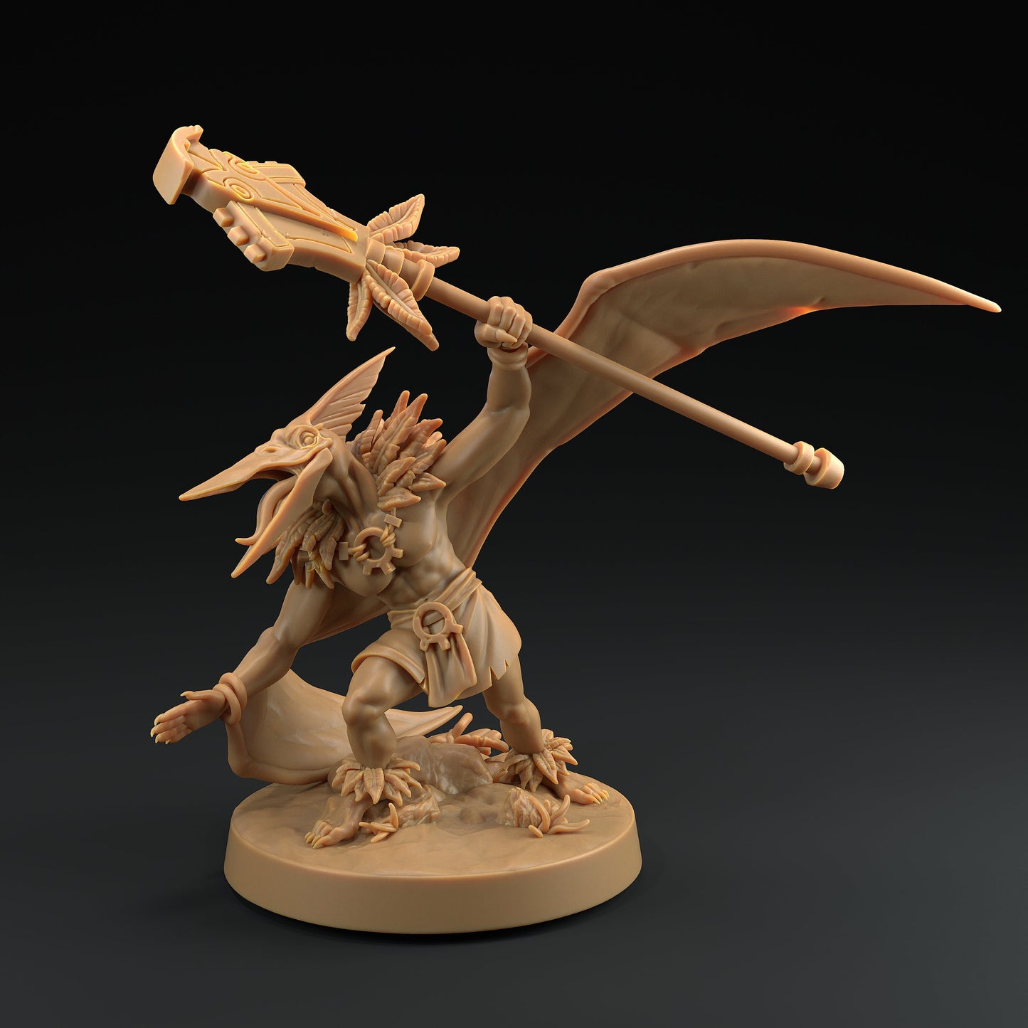 Ptero Saurians | Dragon Trappers Lodge | One Page Rules | 32mm | Resin Printed Tabletop RPG Figures | DND | 5E | Dinosaur