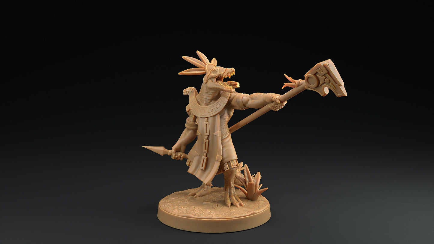 Spino Saurians | Dragon Trappers Lodge | Mini | One Page Rules | 32mm | Resin | Tabletop | Miniatures | TTRPG | DND | 5E | OPR | Dinosaur