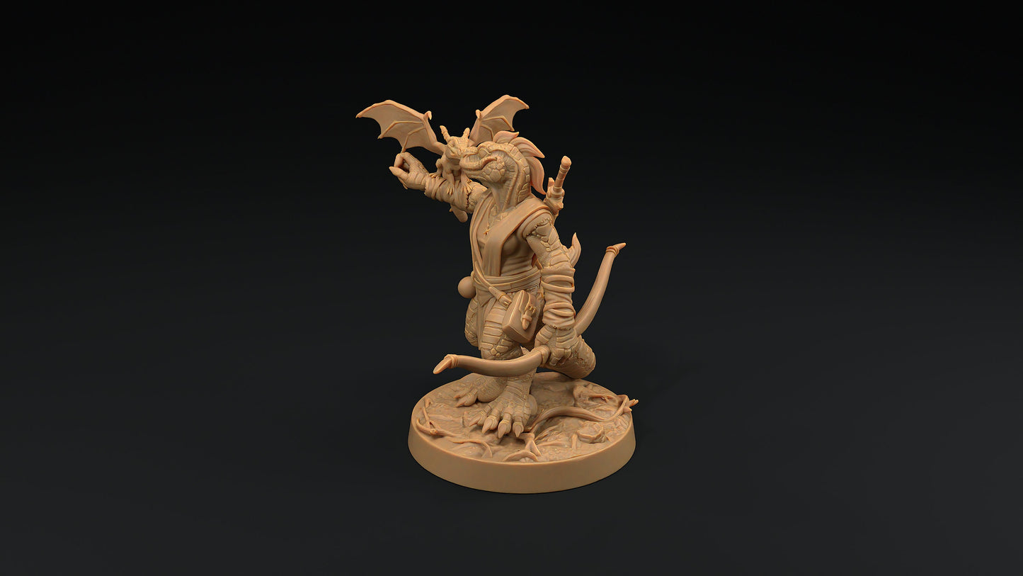 Aela Greenscale | Dragon Trappers Lodge | One Page Rules | 32mm | Resin Printed Tabletop RPG Figures | DND | 5E |